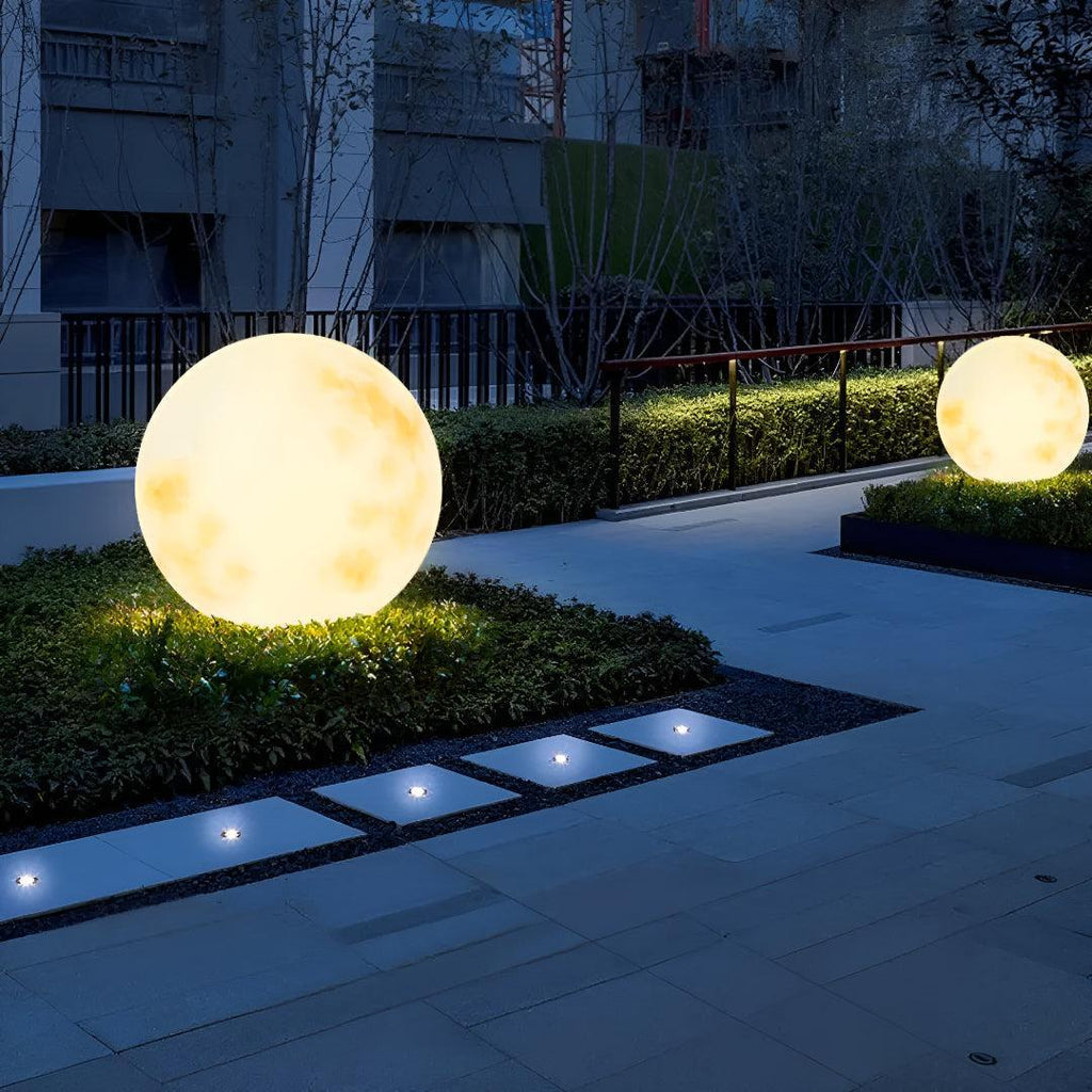 Rechargeable Outdoor Moon Globe Lantern With Adjustable Brightness