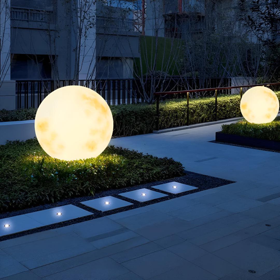Rechargeable Outdoor Moon Globe Lantern With Adjustable Brightness
