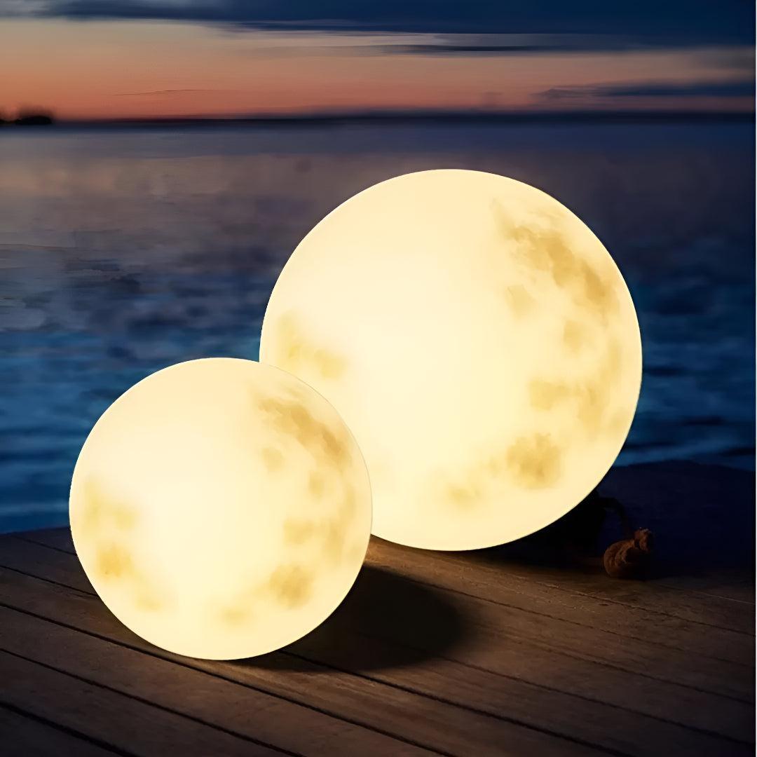 Rechargeable Outdoor Moon Globe Lantern With Adjustable Brightness