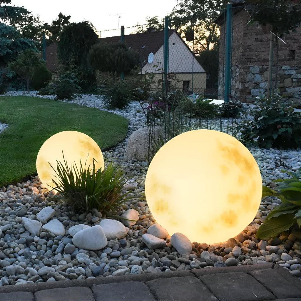 Rechargeable Outdoor Moon Globe Lantern With Adjustable Brightness
