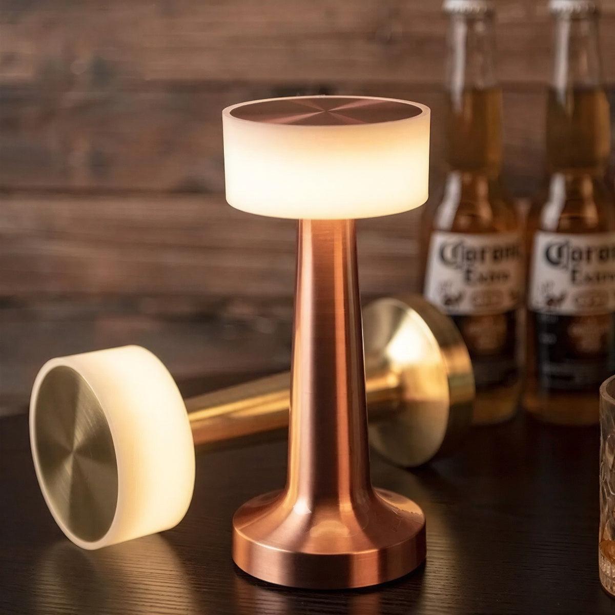 Restaurant Table Lamp With Touch Dimming And Rechargeable Cordless Design