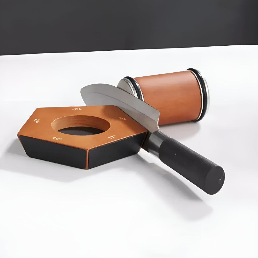 Rolling Knife Sharpener With Magnetic Multi-Angle Control