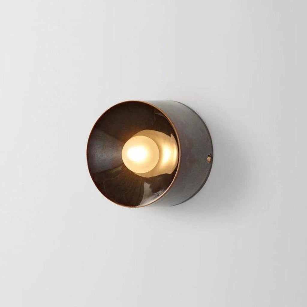 Rustic Circular Wall Sconce Lamp Light