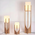Rustic Cubed Japanese Floor Lamp With Modern Minimalist Design
