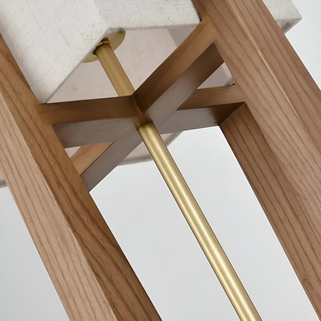 Rustic Cubed Japanese Floor Lamp With Modern Minimalist Design