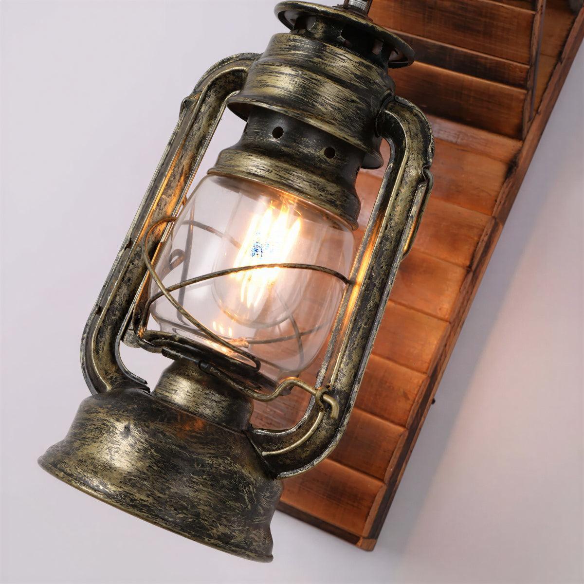Rustic Farmhouse Wall Sconce Light Lantern With Warm Ambient Glow