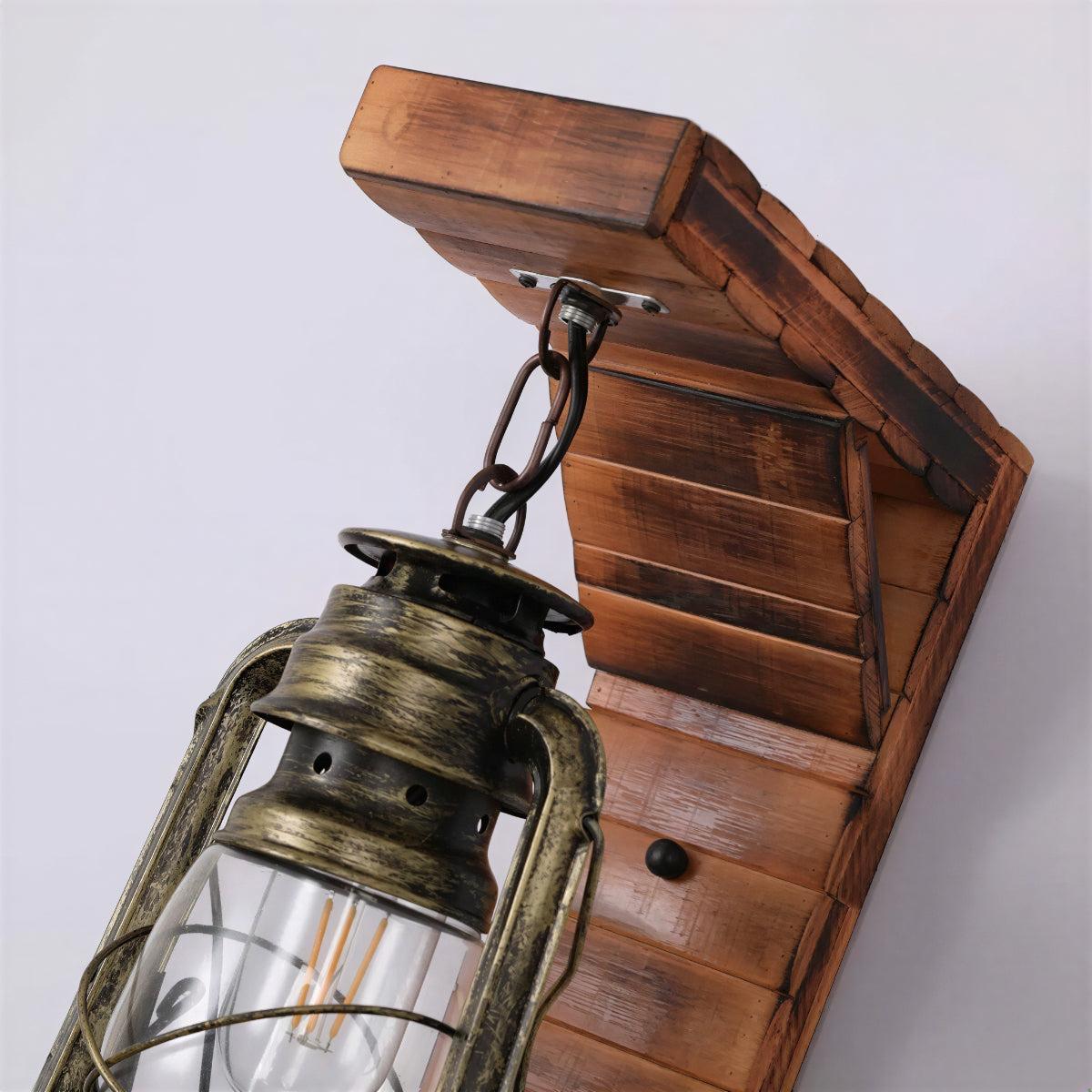 Rustic Farmhouse Wall Sconce Light Lantern With Warm Ambient Glow