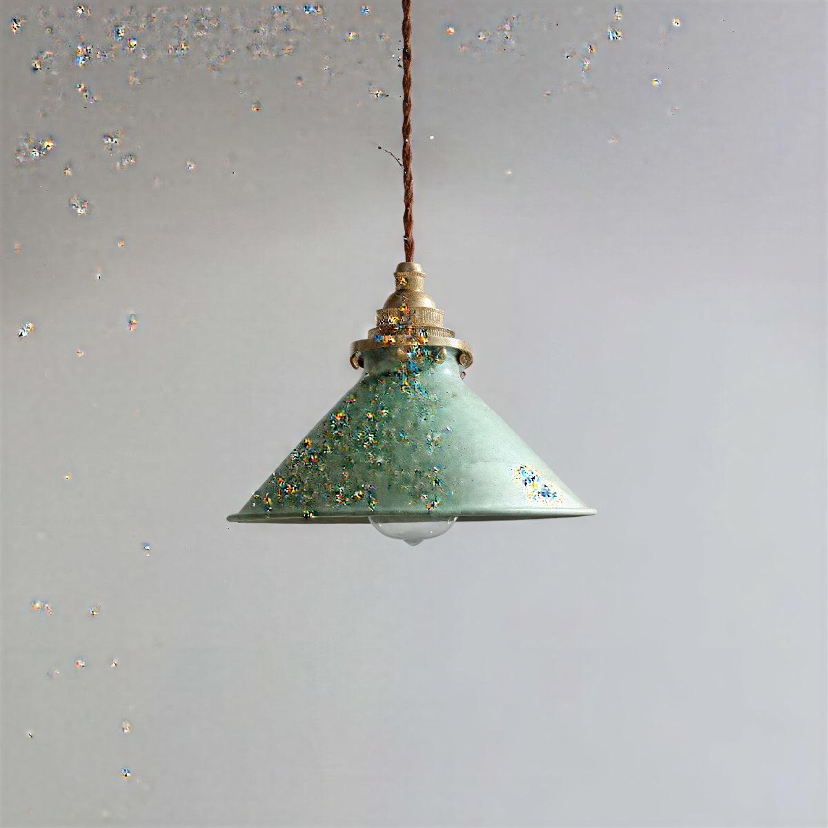 Rustic Pendant Light With Vintage Hanging Cone Design