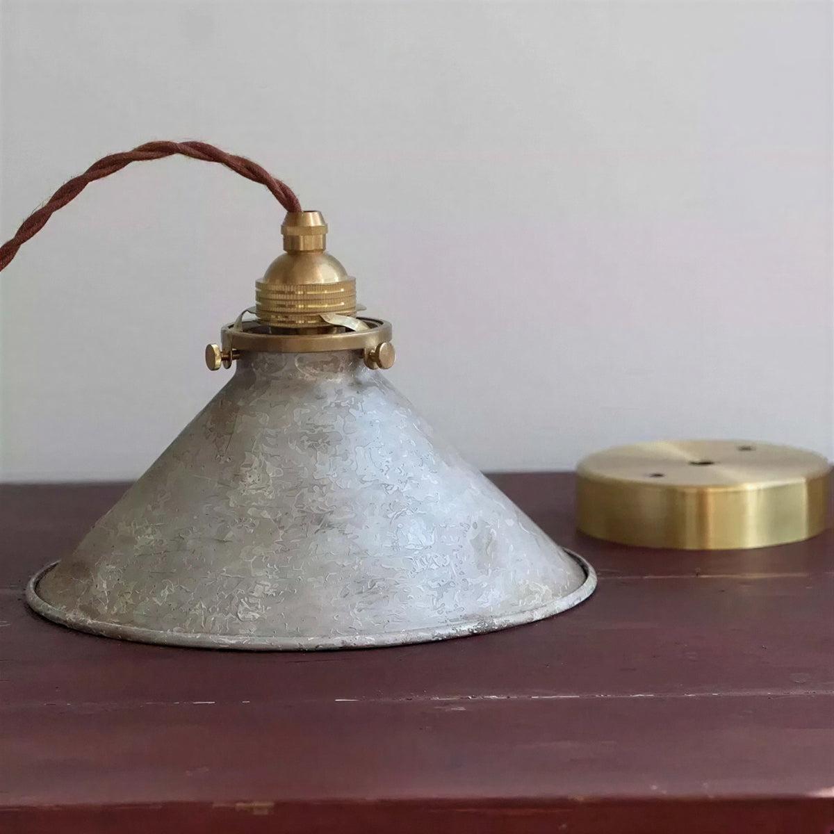 Rustic Pendant Light With Vintage Hanging Cone Design