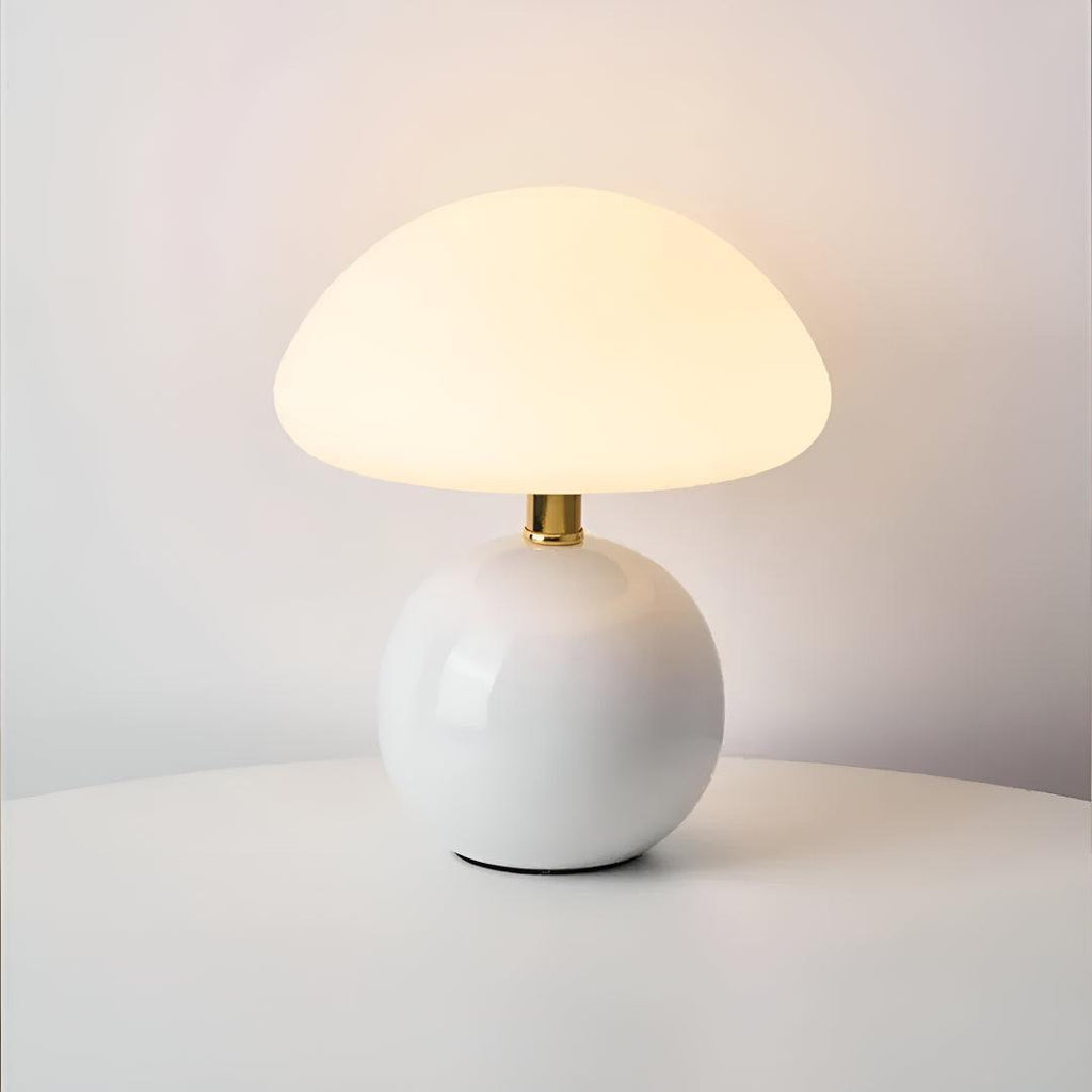 Scandinavian Blush Cloud Mushroom Shaped Table Lamp With Integrated Ambient Lighting