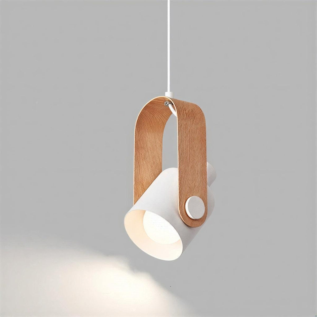 Scandinavian Pendant Light With Adjustable Swivel Spotlight Fixture