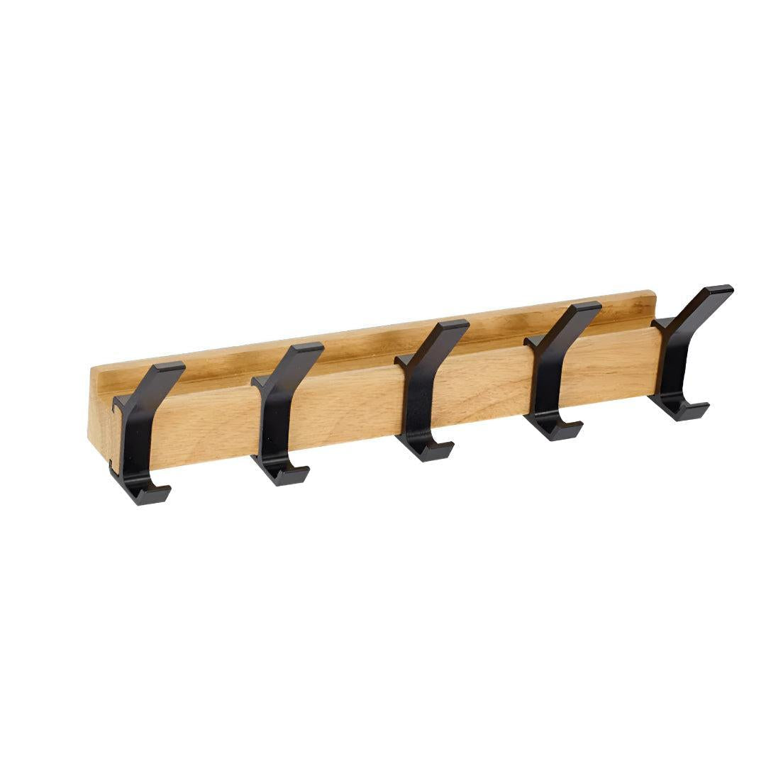 Scandinavian Wall Mounted Coat Rack Organizer With Multiple Hooks