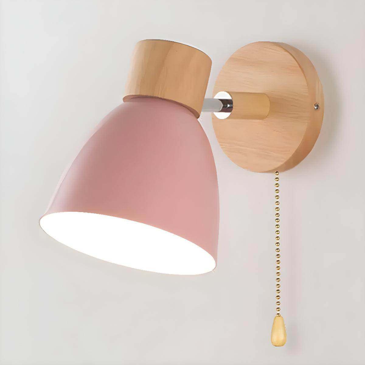 Scandinavian Wall Reading Light With Integrated Pulley Switch