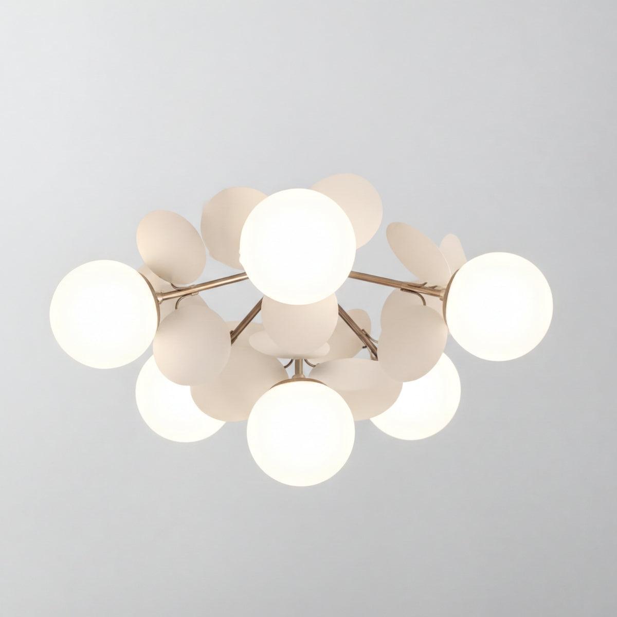 Semi Flush Spherical Globe Mount Ceiling Light Fixture