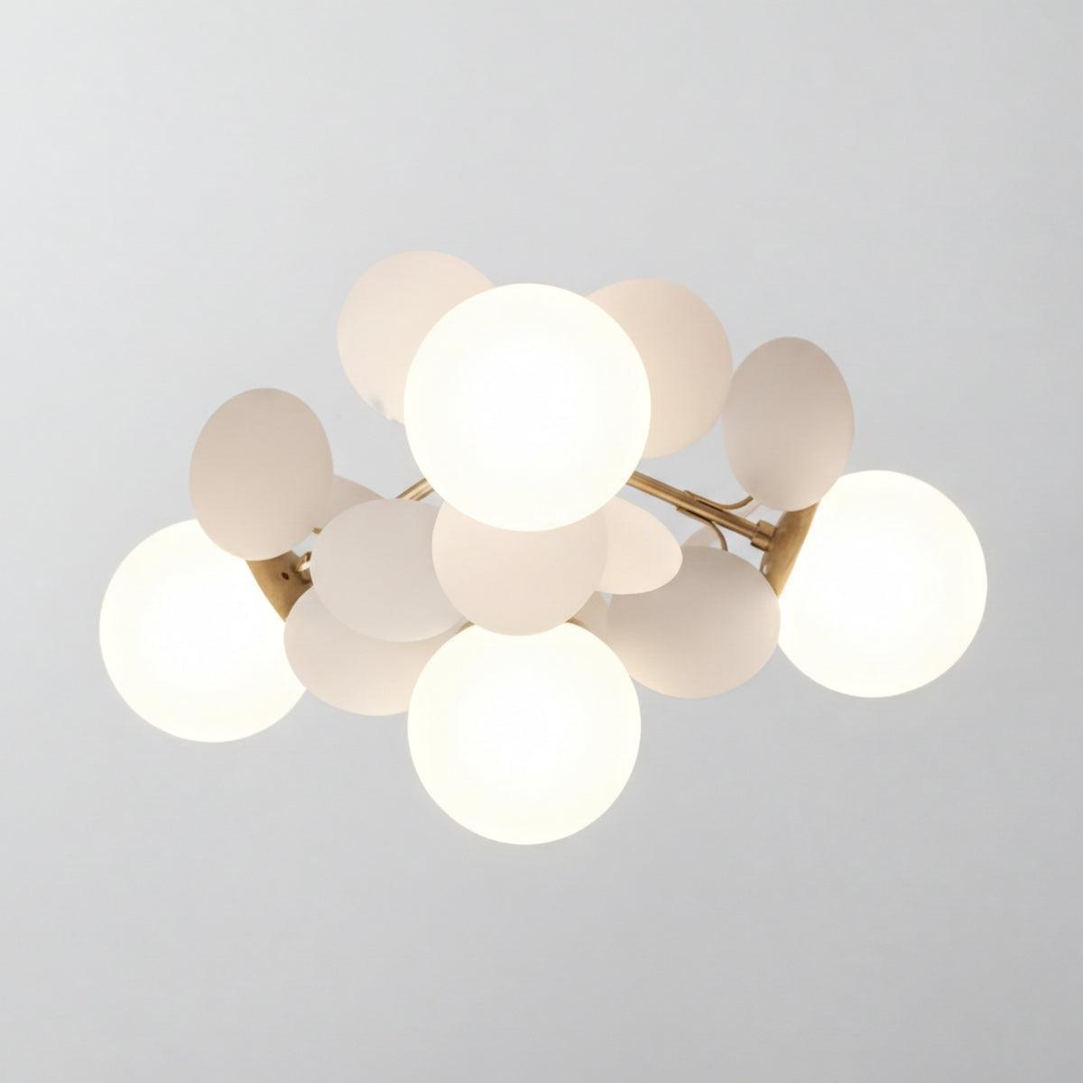 Semi Flush Spherical Globe Mount Ceiling Light Fixture