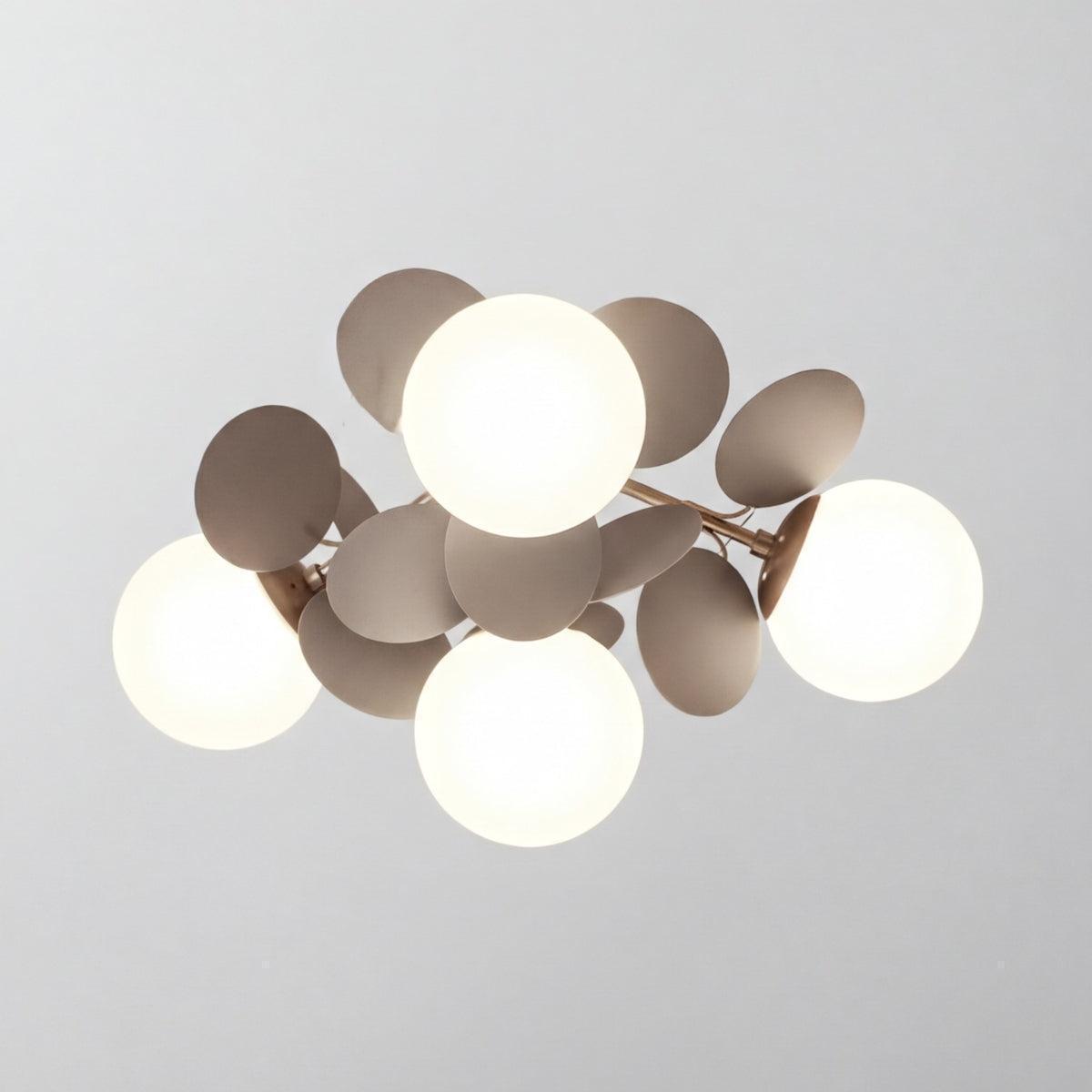 Semi Flush Spherical Globe Mount Ceiling Light Fixture
