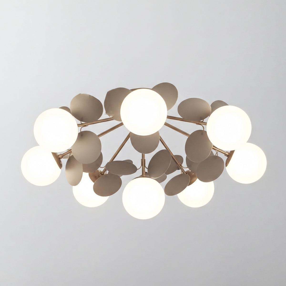 Semi Flush Spherical Globe Mount Ceiling Light Fixture
