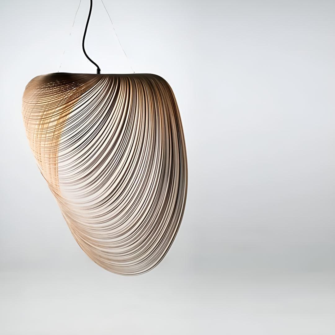 Shell Styled Flexible Laser Cut Plywood Pendant Light