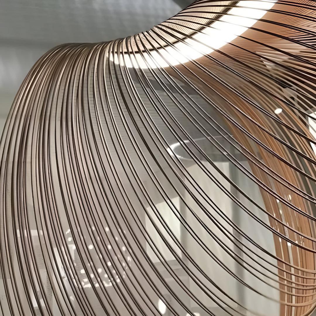 Shell Styled Flexible Laser Cut Plywood Pendant Light
