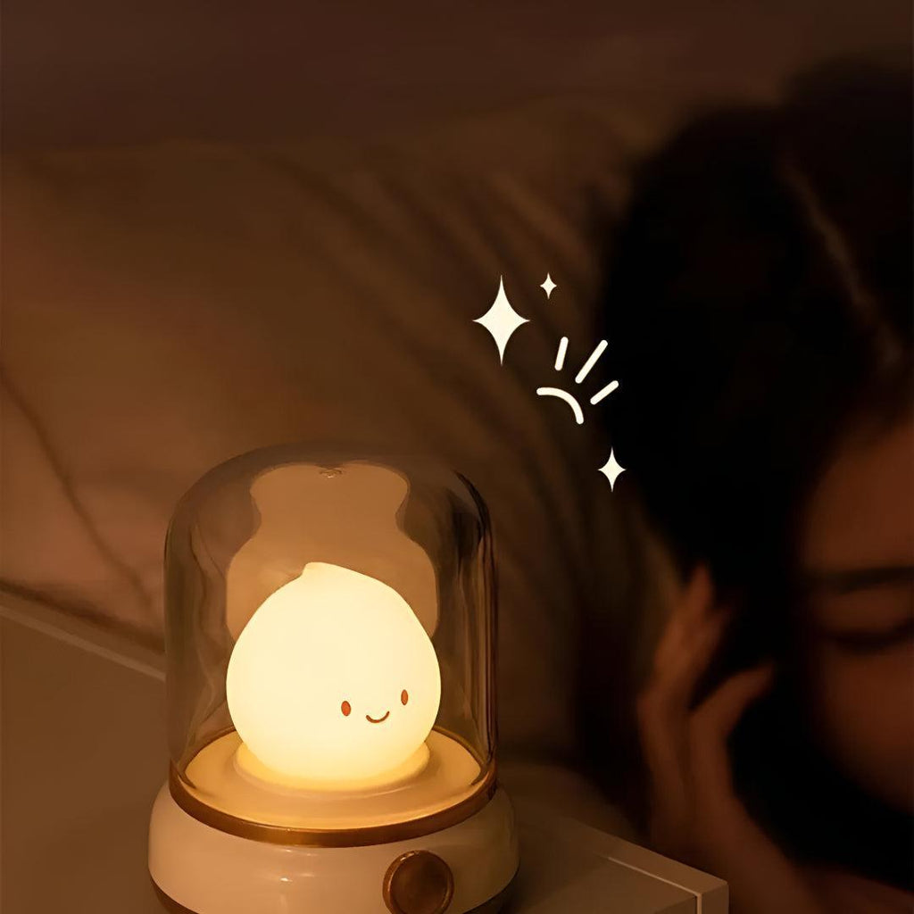 Small Table Lamp Light With Flickering Flame Icon