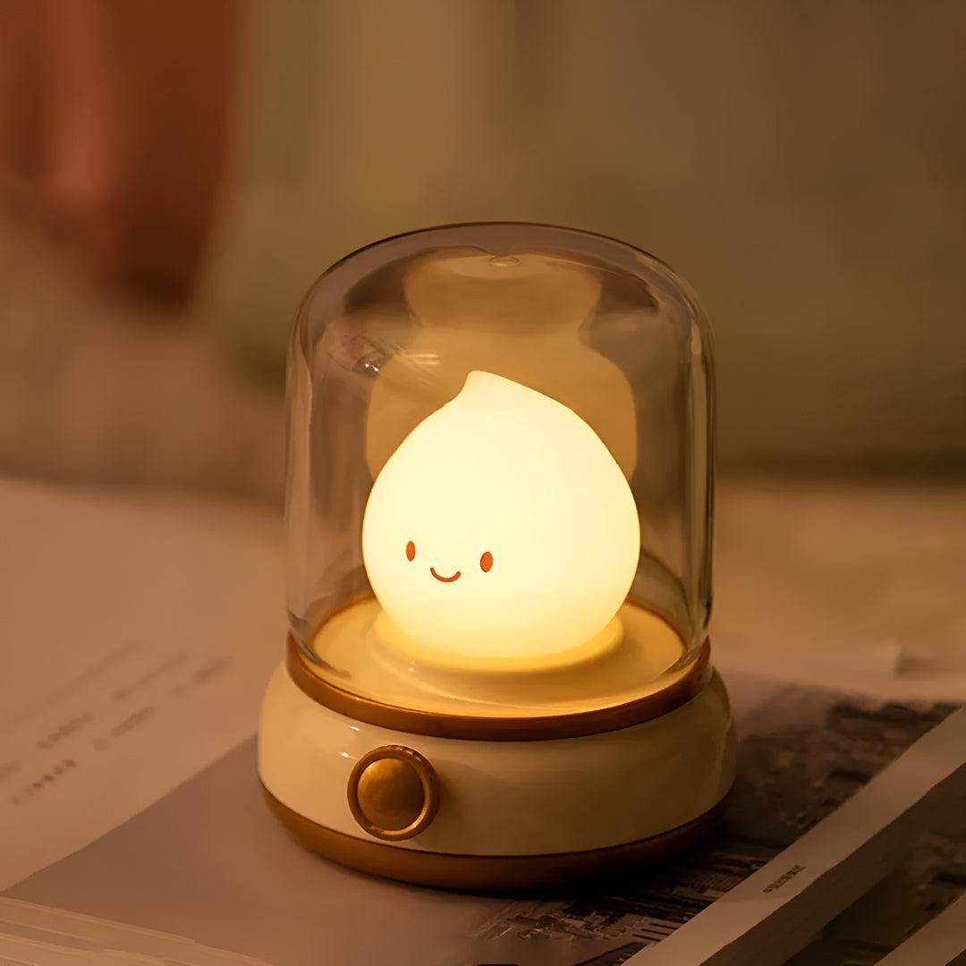 Small Table Lamp Light With Flickering Flame Icon