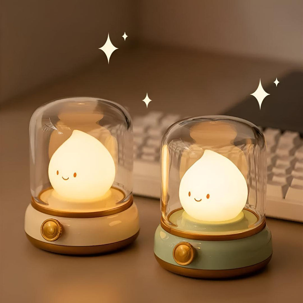 Small Table Lamp Light With Flickering Flame Icon