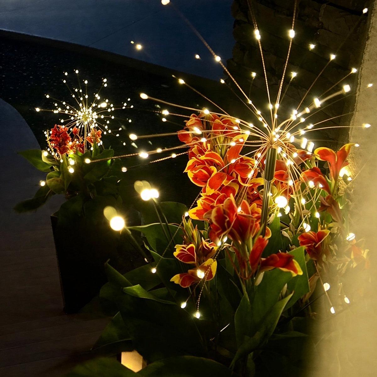 Solar Garden Fairy Lights With Starburst Firework Design