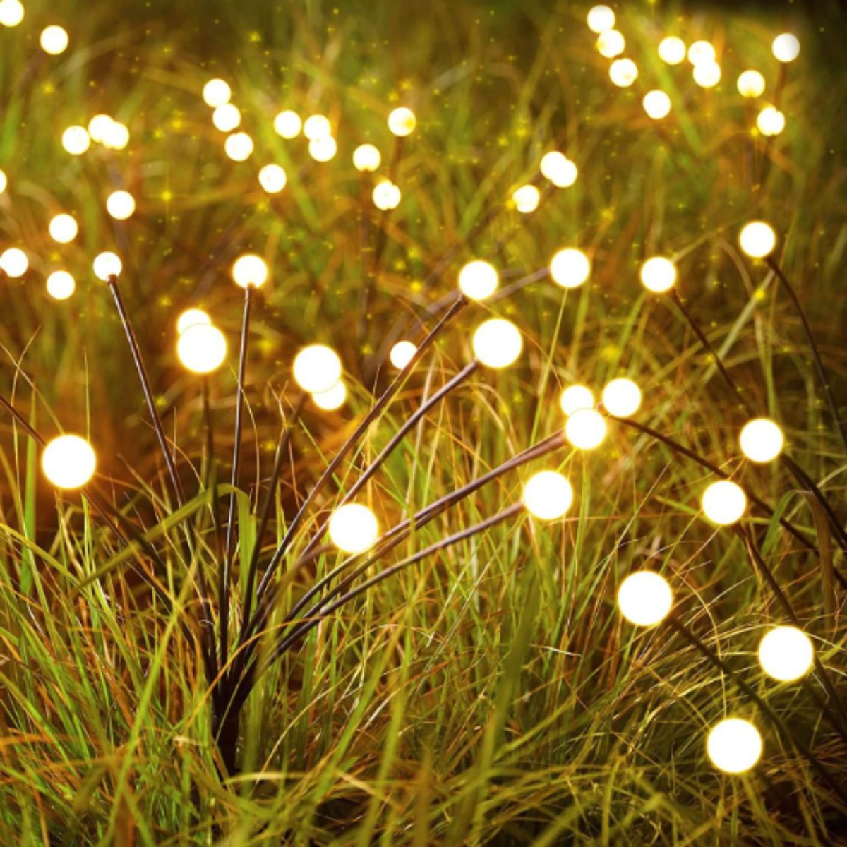 Solar Powered Firefly String Lights For Outdoor Gardens