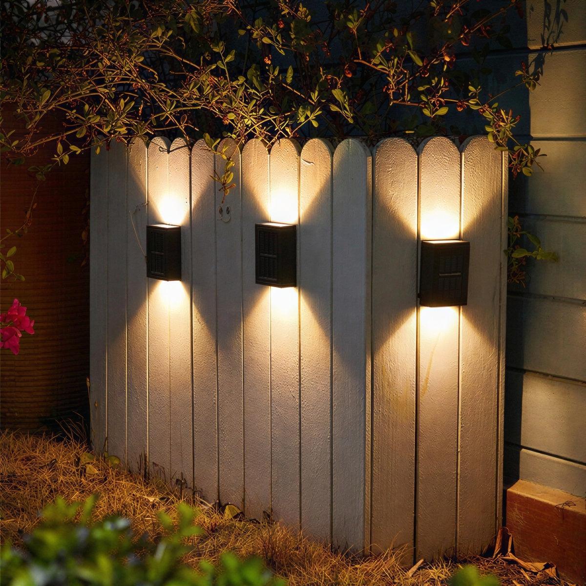 Solar Powered Wall Lights Featuring Up Down Lighting
