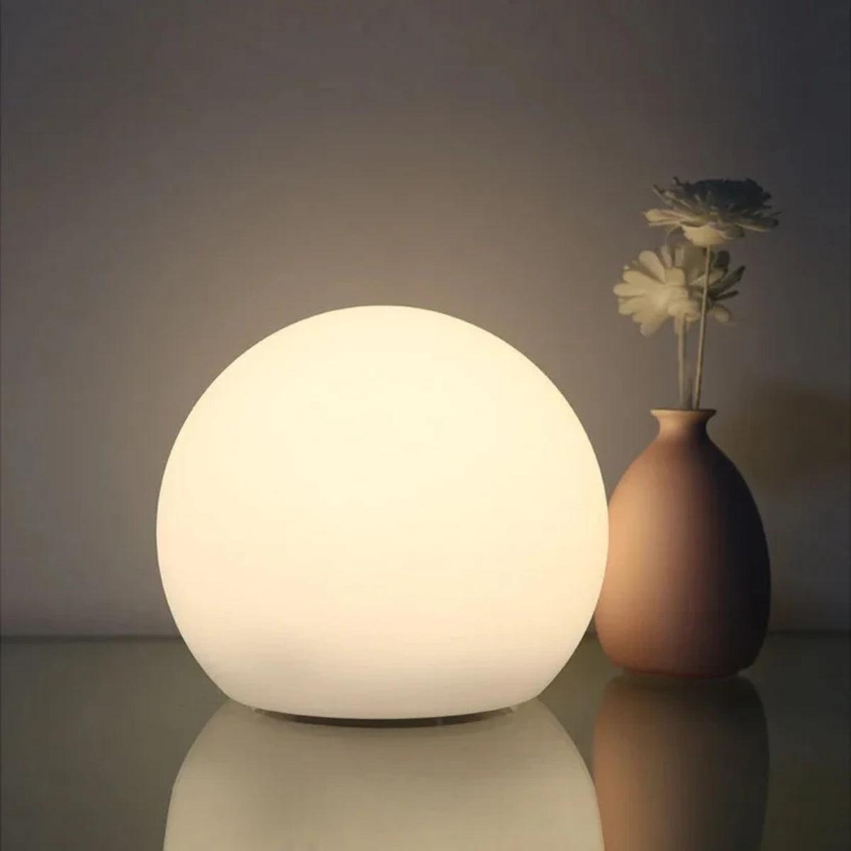 Spherical Globe Cordless Table Lamp With Remote Control Dimming