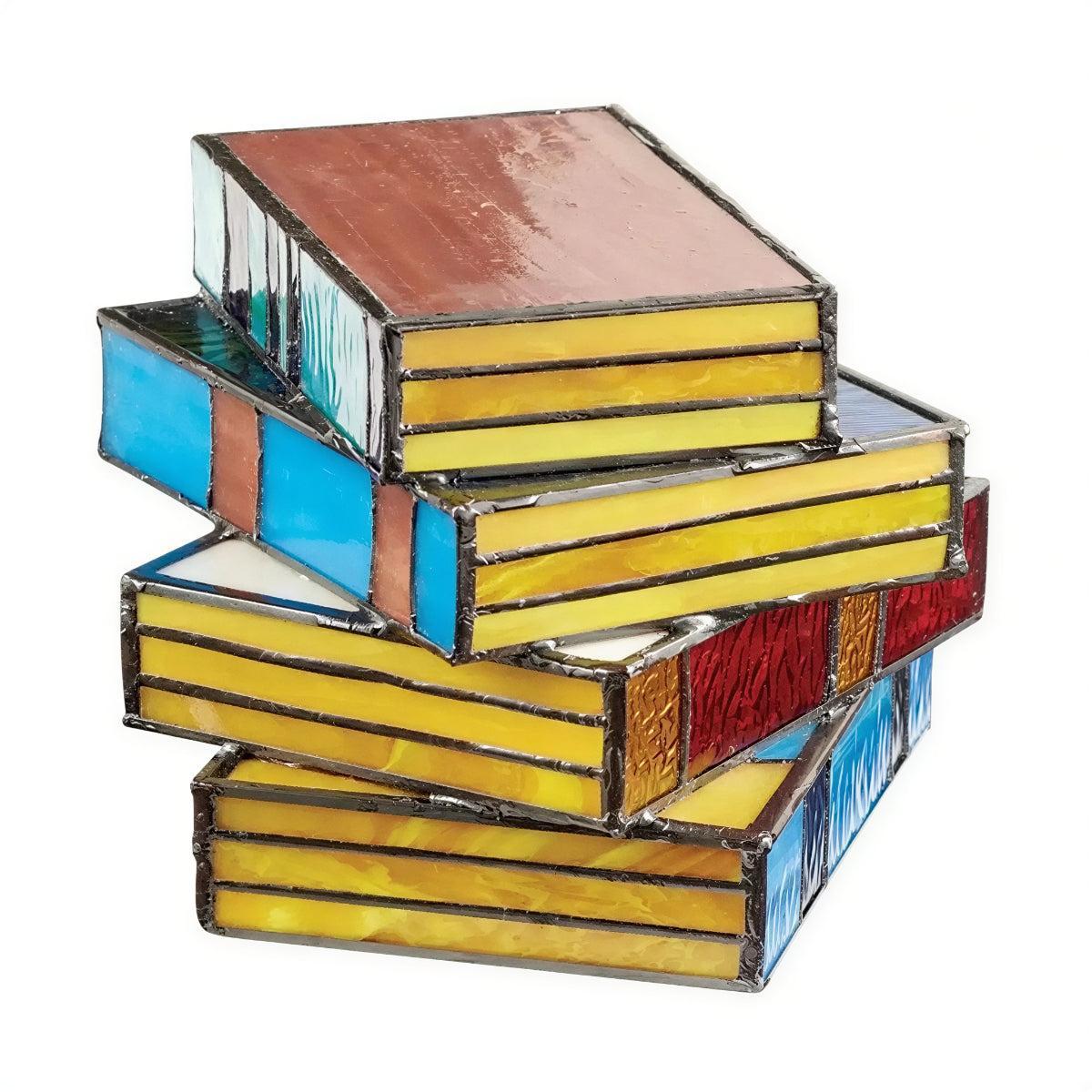 Stained Acrylic Book Table Lamp For Nightstand