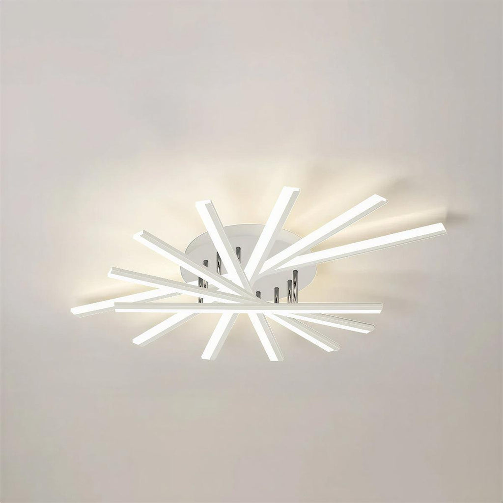 Starburst LED Flush Mount Ceiling Light With Modern Spiral Arm Design
