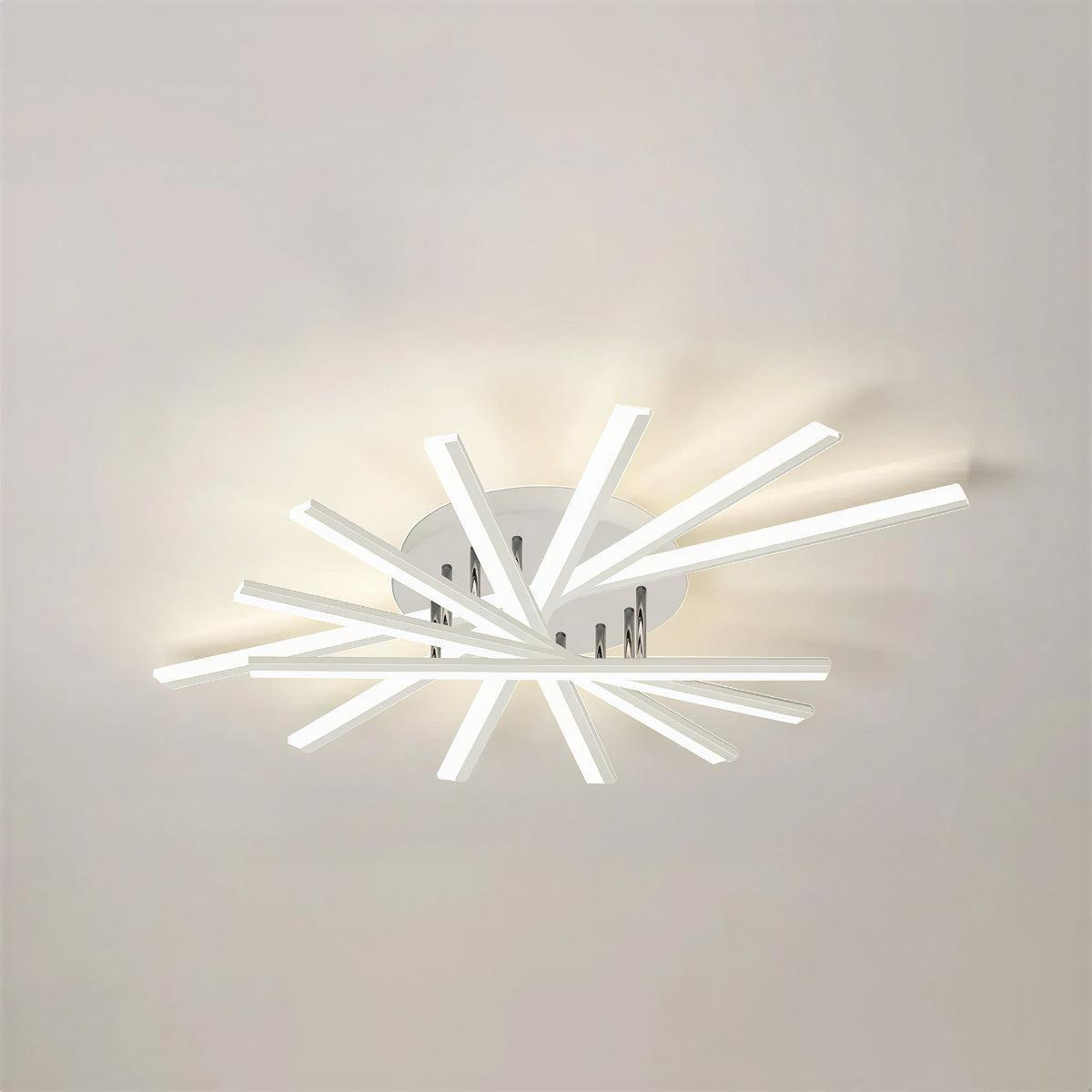 Starburst LED Flush Mount Ceiling Light With Modern Spiral Arm Design