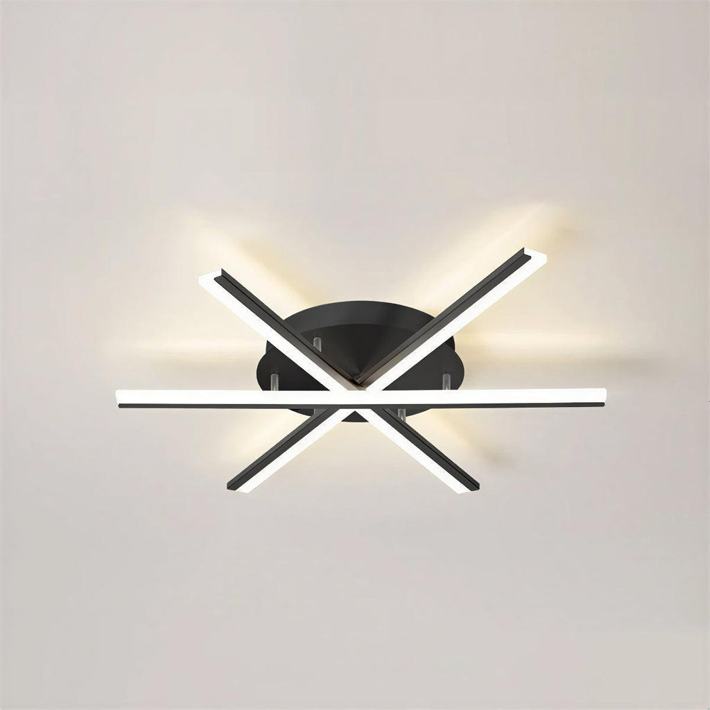 Starburst LED Flush Mount Ceiling Light With Modern Spiral Arm Design
