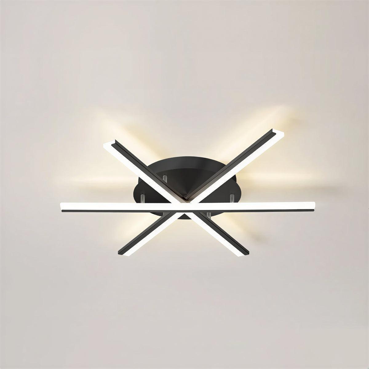 Starburst LED Flush Mount Ceiling Light With Modern Spiral Arm Design