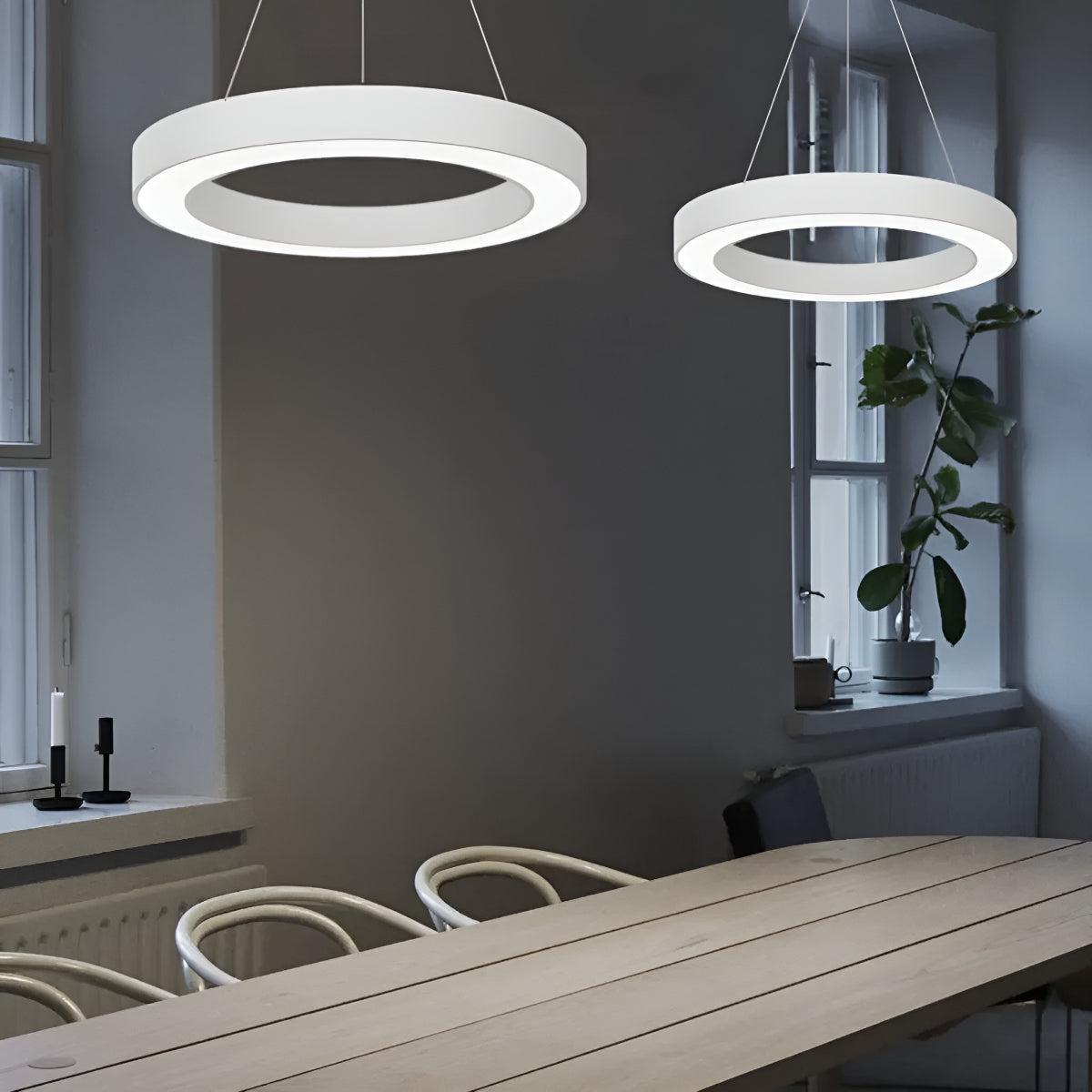 Suspended Round Circular Ceiling Pendant Light For Offices And Gyms