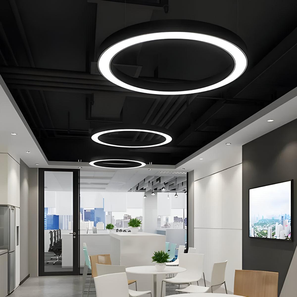Suspended Round Circular Ceiling Pendant Light For Offices And Gyms