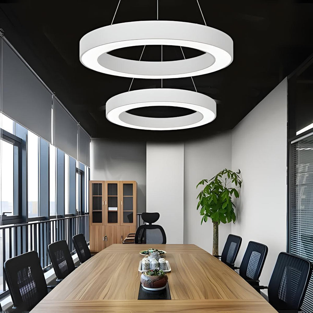 Suspended Round Circular Ceiling Pendant Light For Offices And Gyms