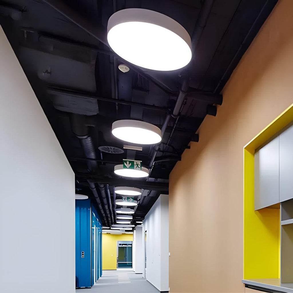 Suspended Round Circular Pendant Ceiling Light With Commercial Office Grade LED
