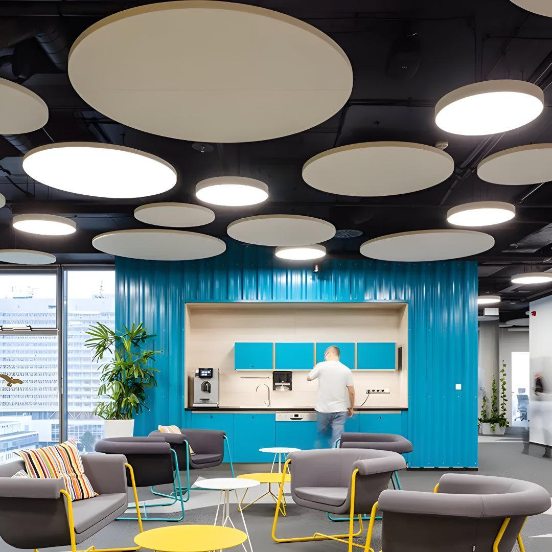 Suspended Round Circular Pendant Ceiling Light With Commercial Office Grade LED
