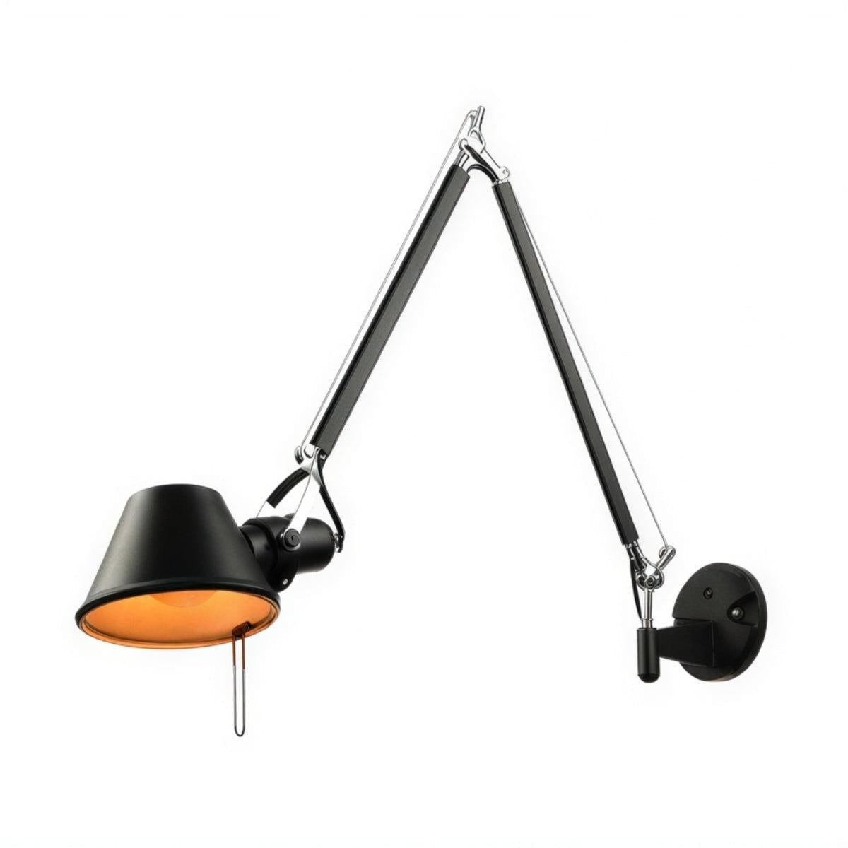 Swing Arm Wall Sconce Light With Long Adjustable Arm