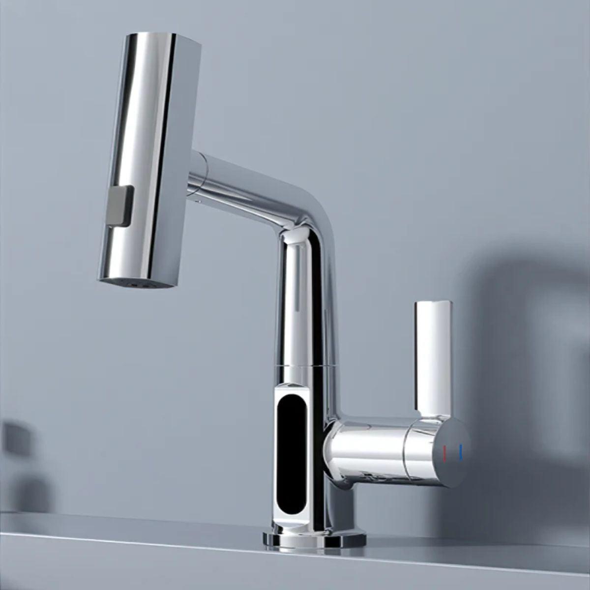 Touch Sensor Kitchen Pull Out Faucet With Temperature Display