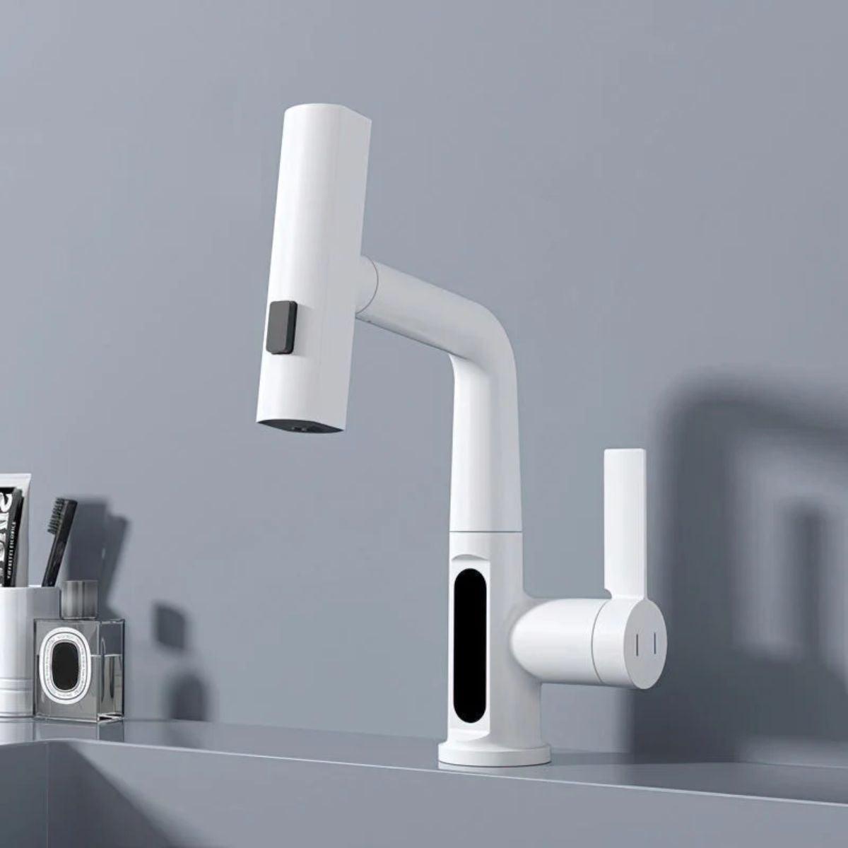 Touch Sensor Kitchen Pull Out Faucet With Temperature Display