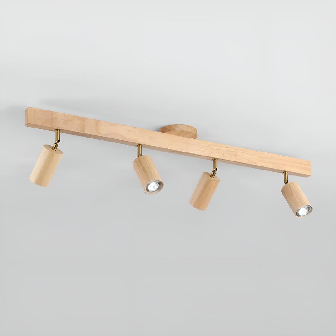 Track Lighting Fixture With Independent Adjustable Directional Spotlights