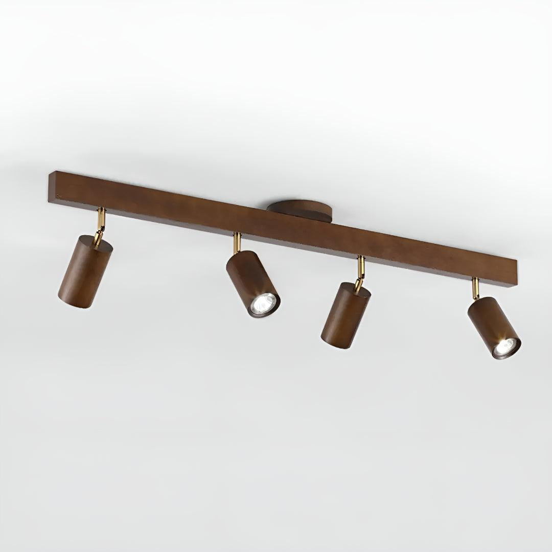 Track Lighting Fixture With Independent Adjustable Directional Spotlights