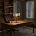 Traditional Bedside Table Lamp For Living Room Featuring Ribbed Shade