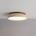 Travertine Styled Flush Mount Ceiling Light Fixture With Round Textured Design