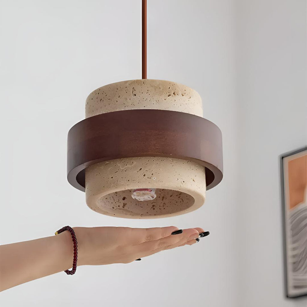 Travertine Styled Pendant Light Fixture For Dining Area and Kitchen Island