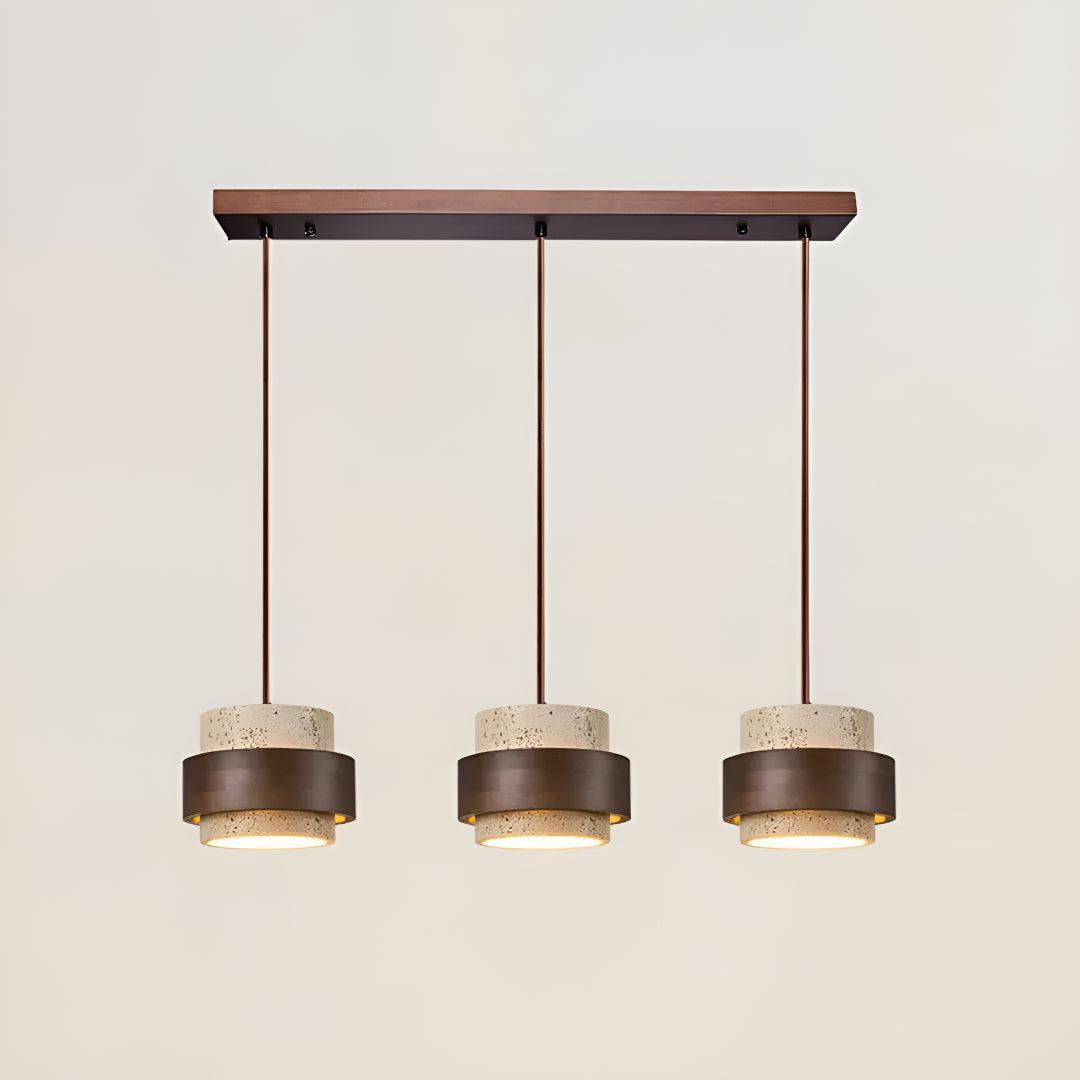 Travertine Styled Pendant Light Fixture For Dining Area and Kitchen Island