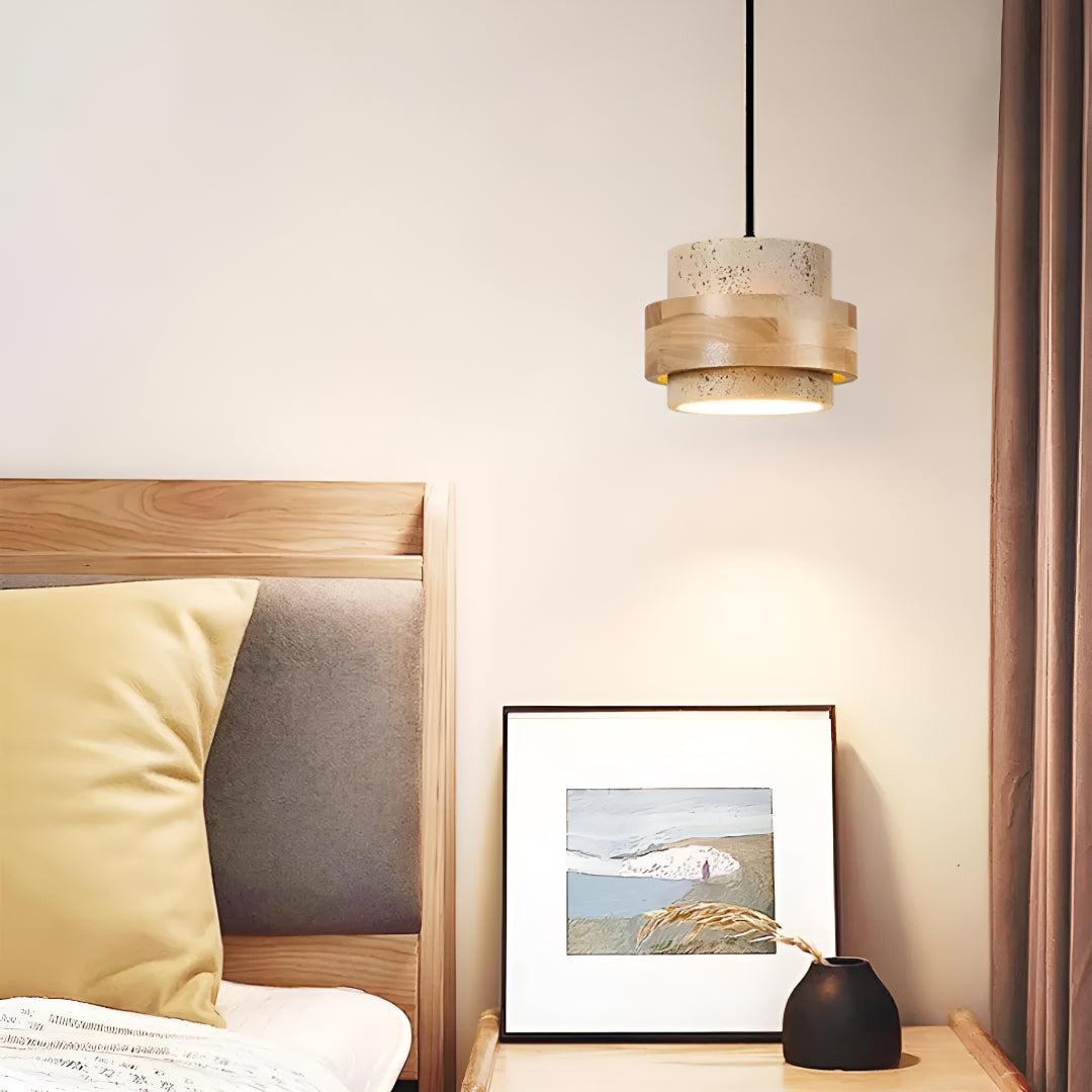 Travertine Styled Pendant Light Fixture For Dining Area and Kitchen Island